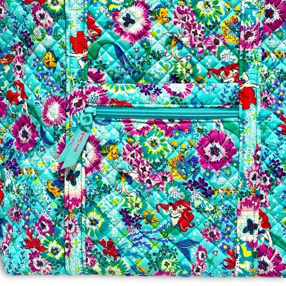 Vera Bradley Disney Princess Ariel Little Mermaid Large Floral Tote Bag. RARE! - Picture 3 of 8